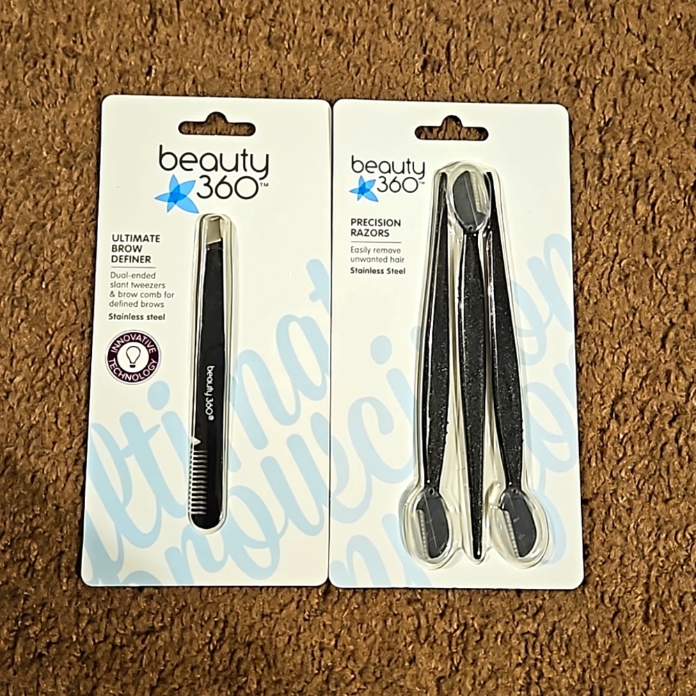 Beauty 360 tweezer & brow razors